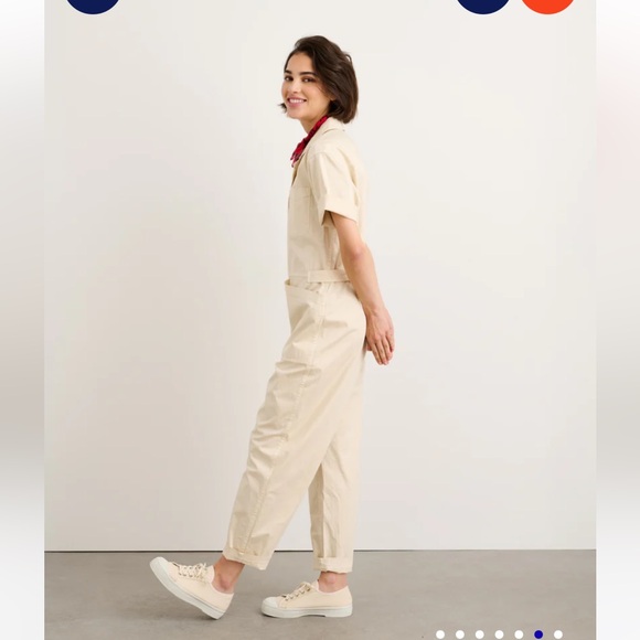 ALEX MILL Standard Jumpsuit Cream - Picture 3 of 8